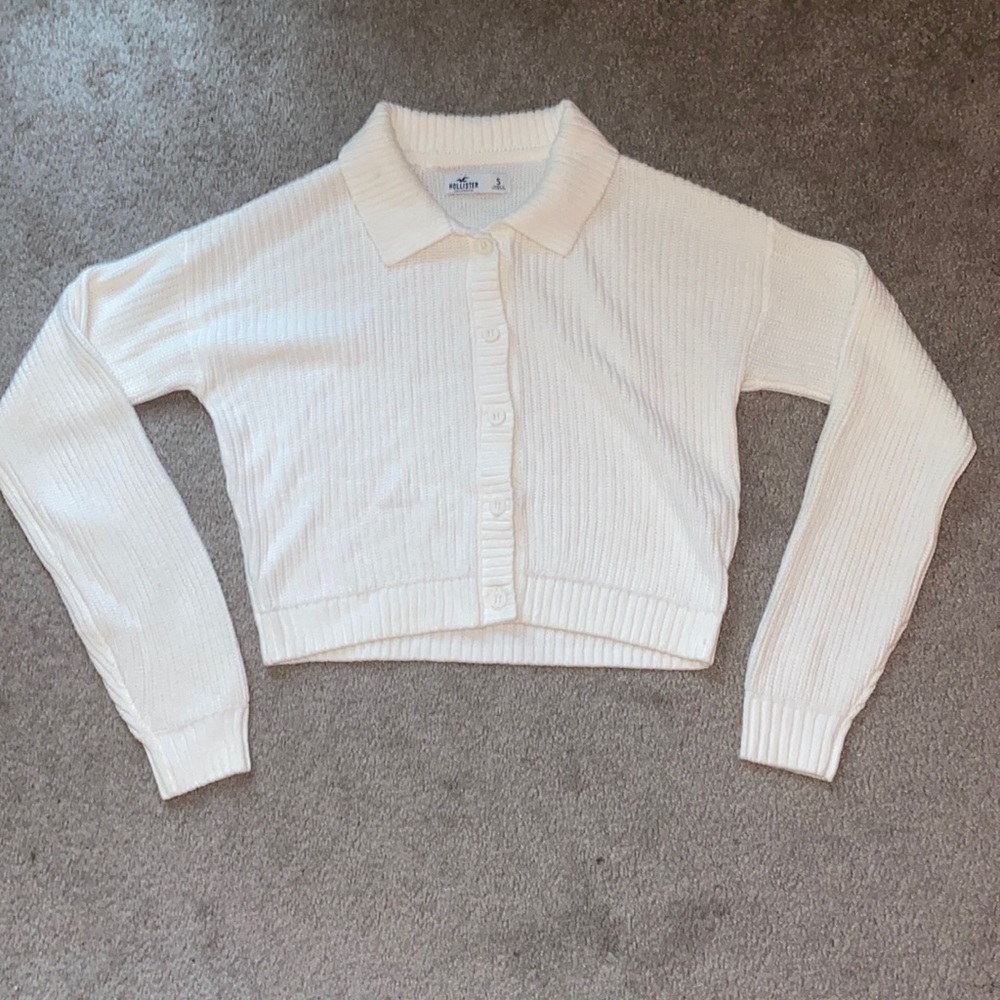 Hollister button up collared sweater